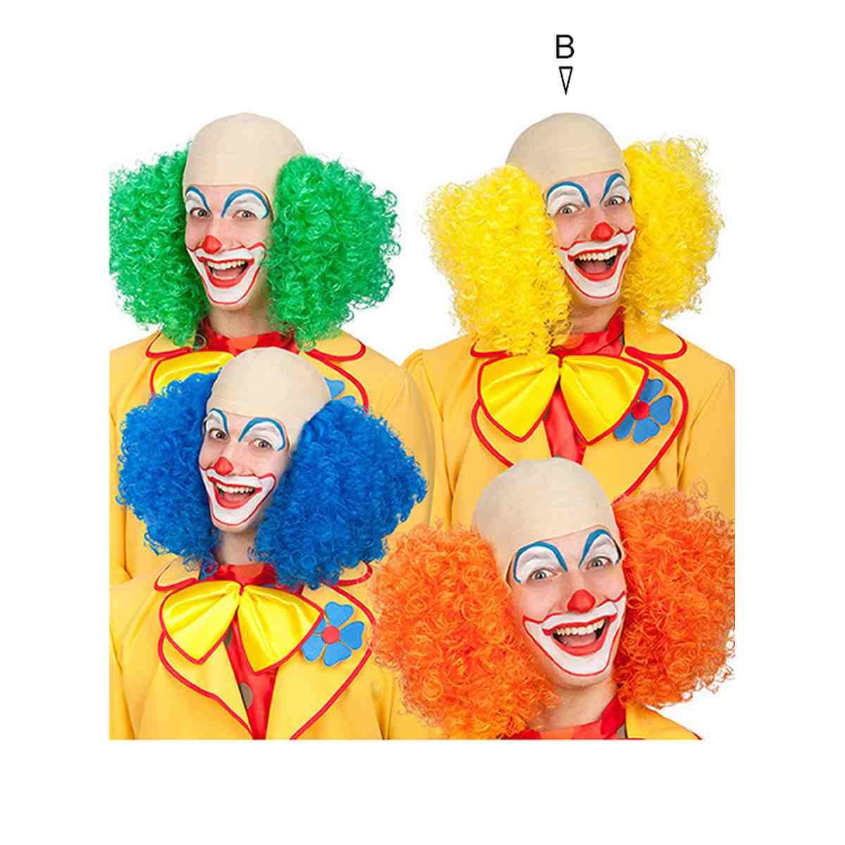 Calotta Clown con Capelli Diusponibile in 4 Colori