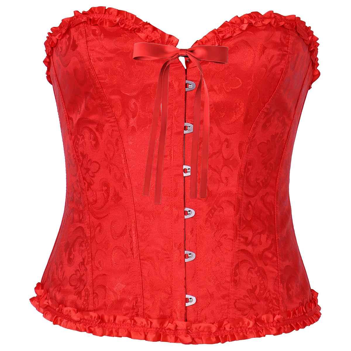 Bustino Corpetto Rosso Ricamato |Donna_