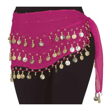 Foulard Gitana Fucsia con Monete |_141