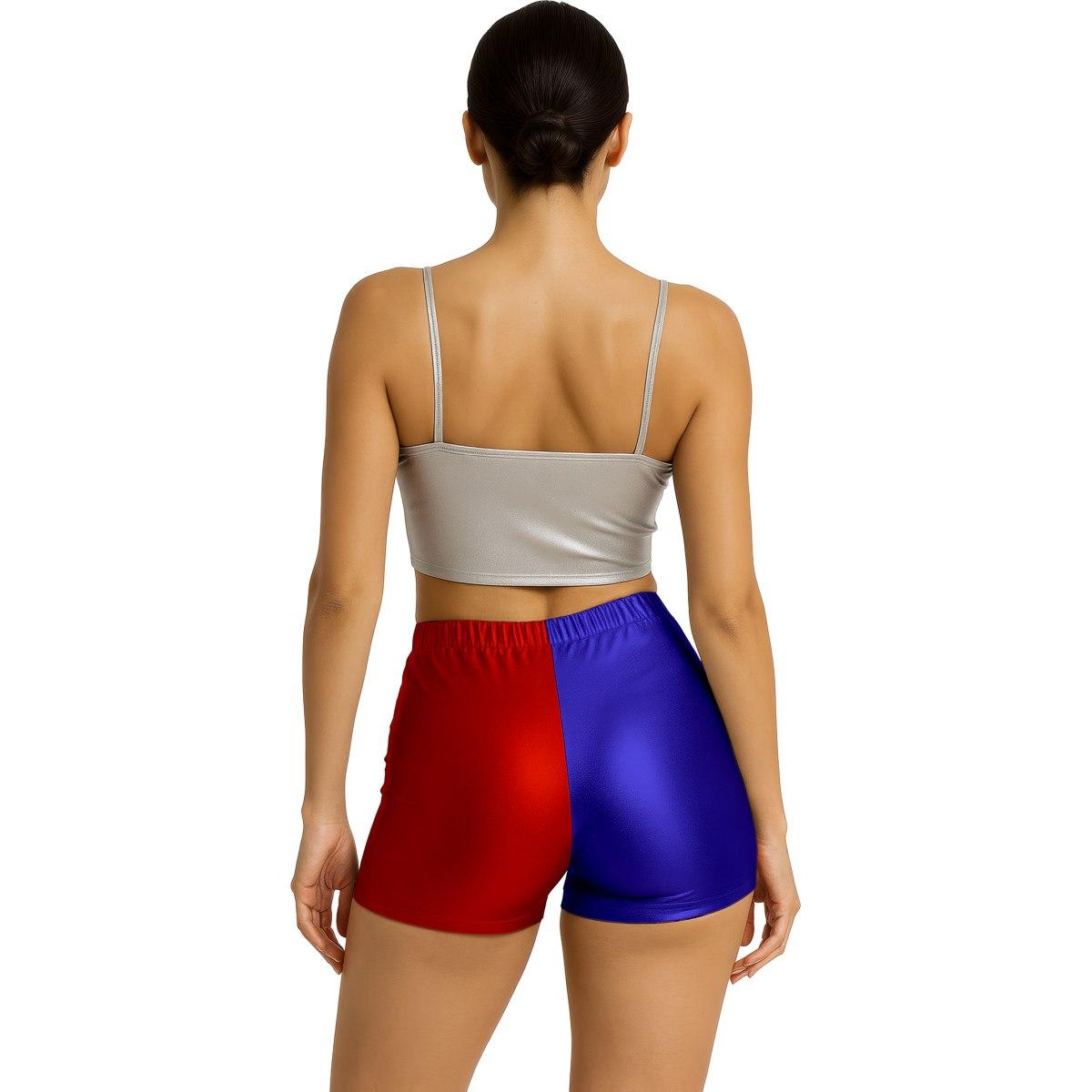 Pantaloncino Rosso e Blu Metallizzato |Donna