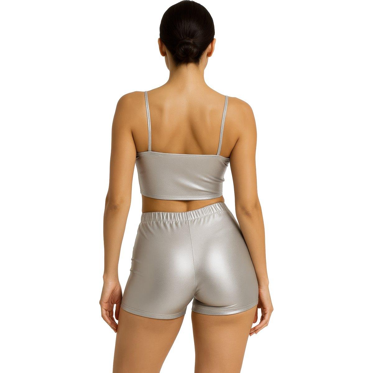 Pantaloncino Argento Metallizzato |Donna