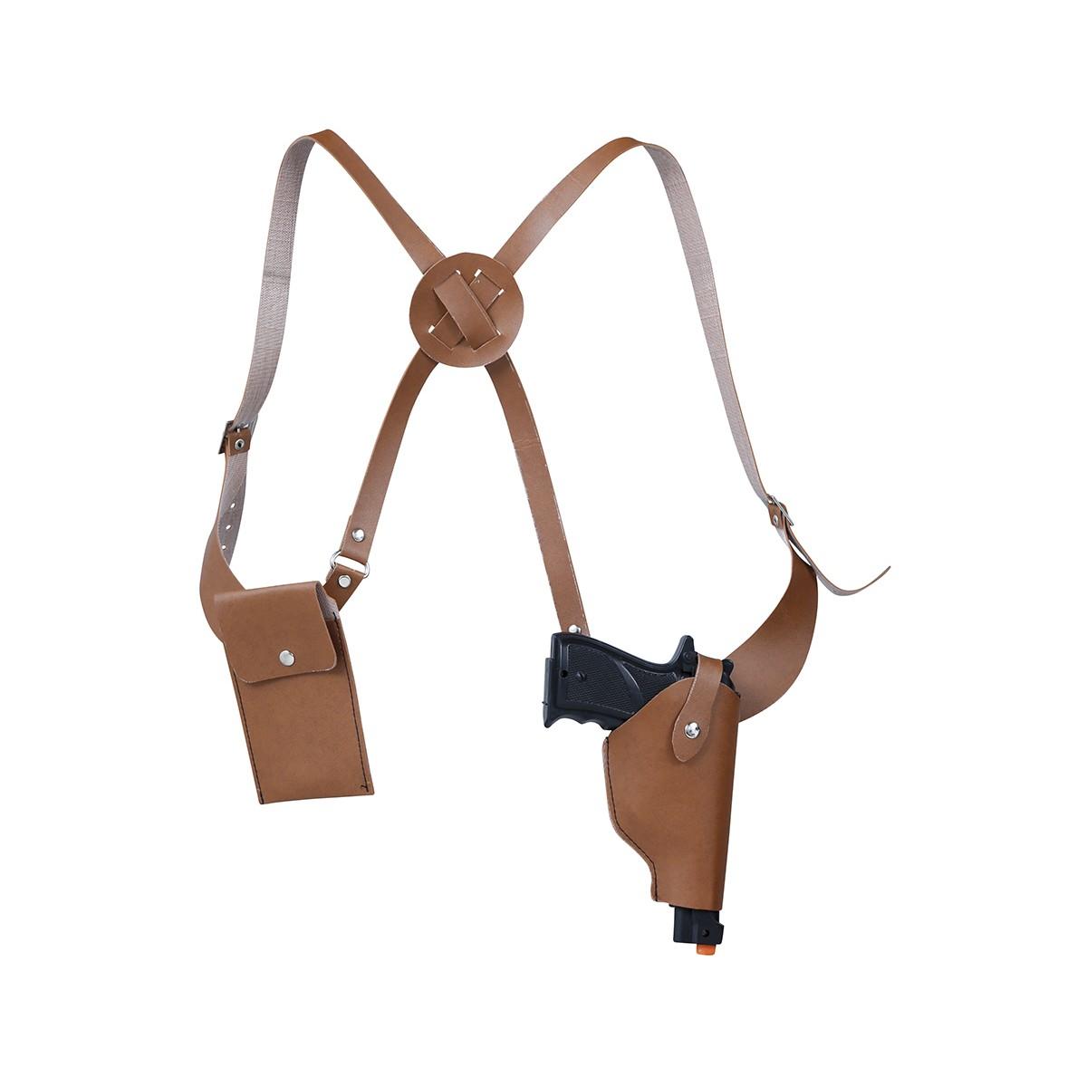 Cintura Fondina Pistola Ascellate da Spalla Marrone con Pistola |_589