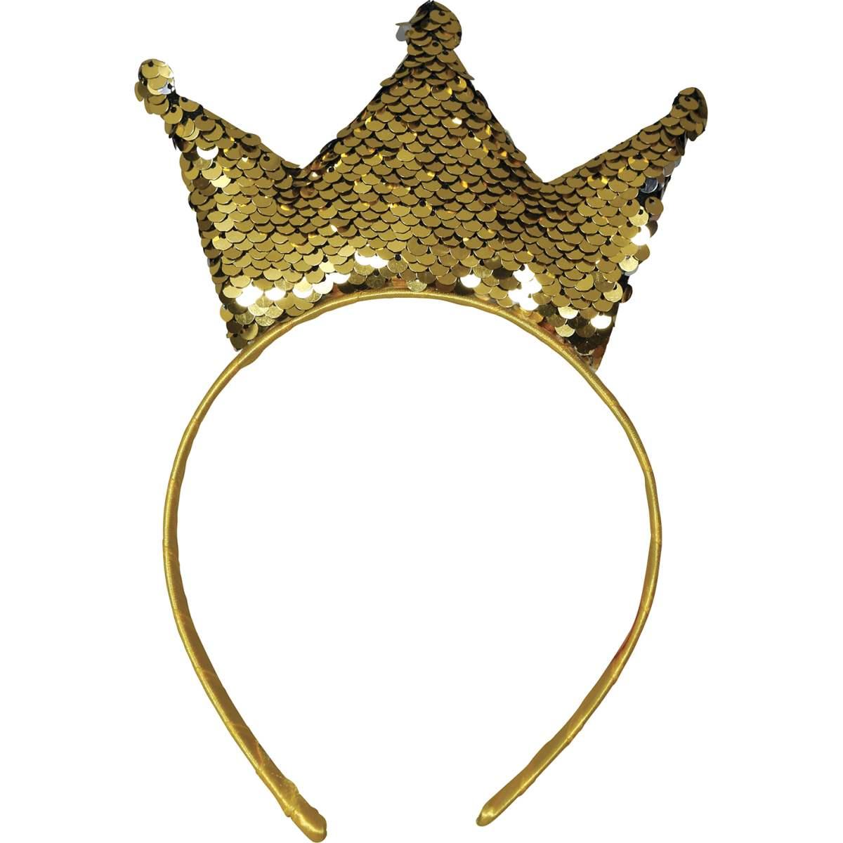 Cerchietto Corona Paillettes Oro |_176