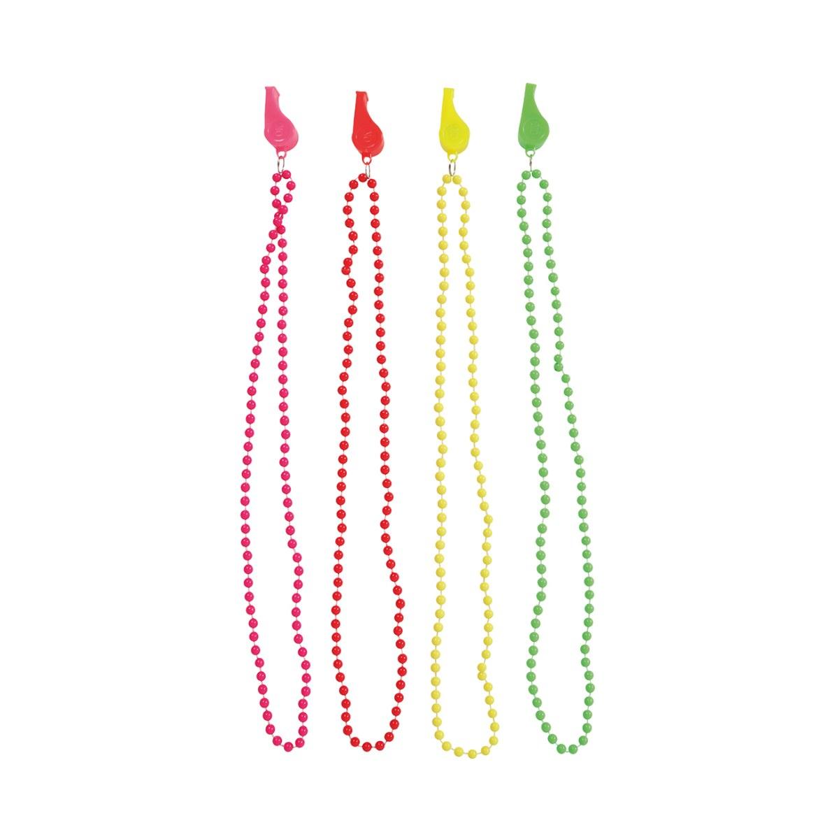 Collana con Fischietto Fluo Ass. 4 Colori |_446