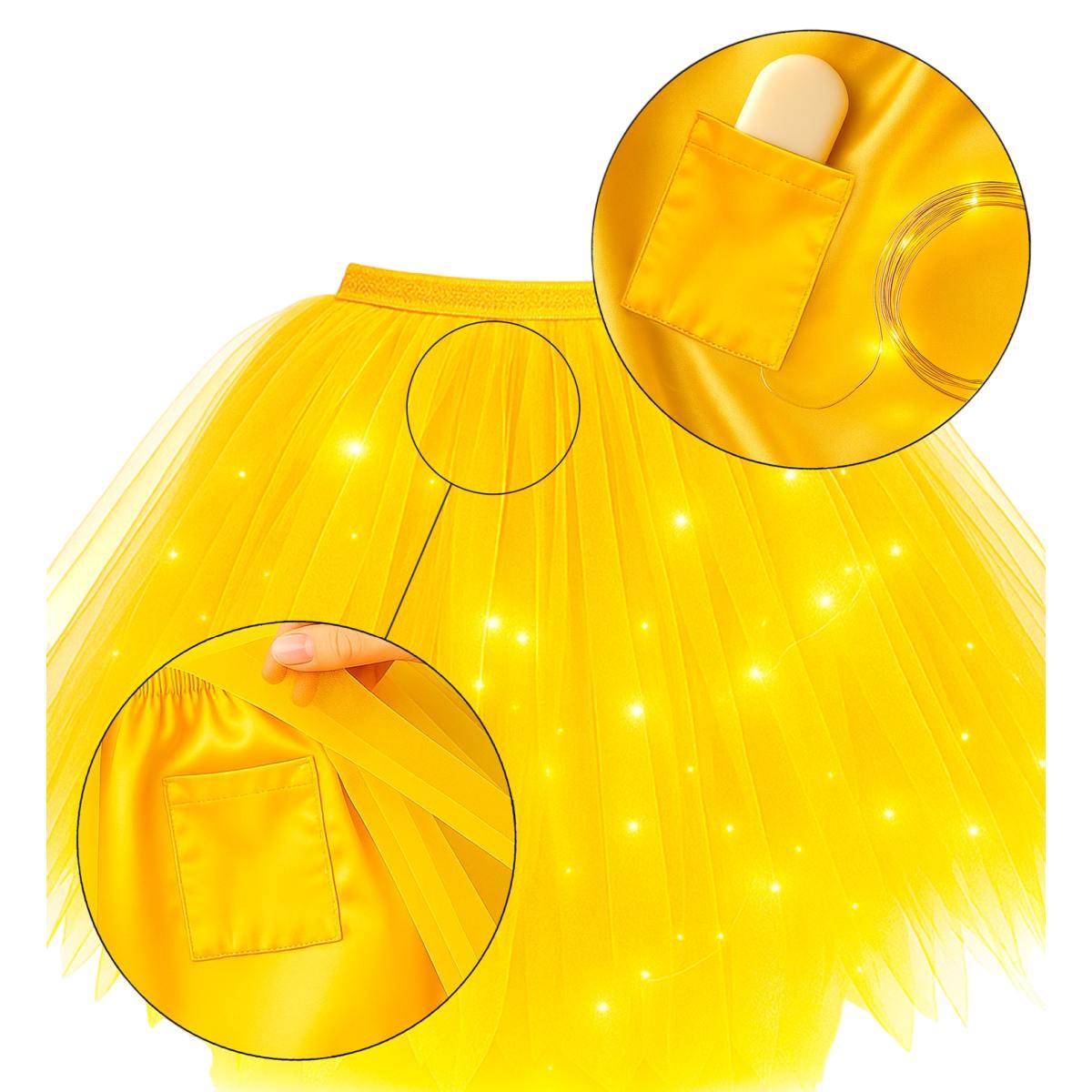 Gonna cm.40 Giallo Fluorescente