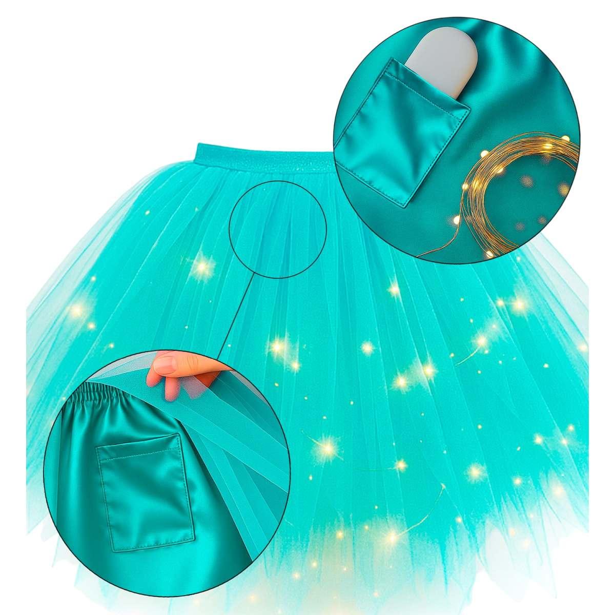 Gonna cm.40 Azzurro Fluorescente