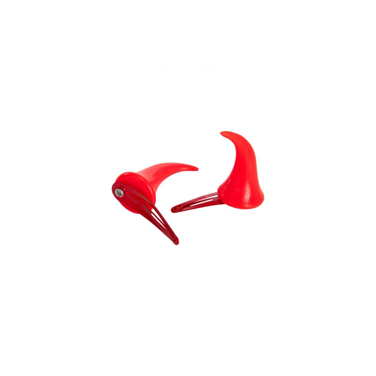 Corna Diavolo PVC Rosso con Clips
