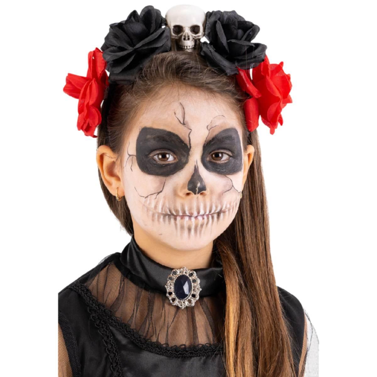 Cerchietto con Rose Rosse e Nere