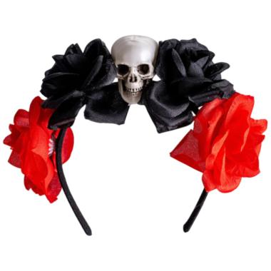 Cerchietto con Rose Rosse e Nere