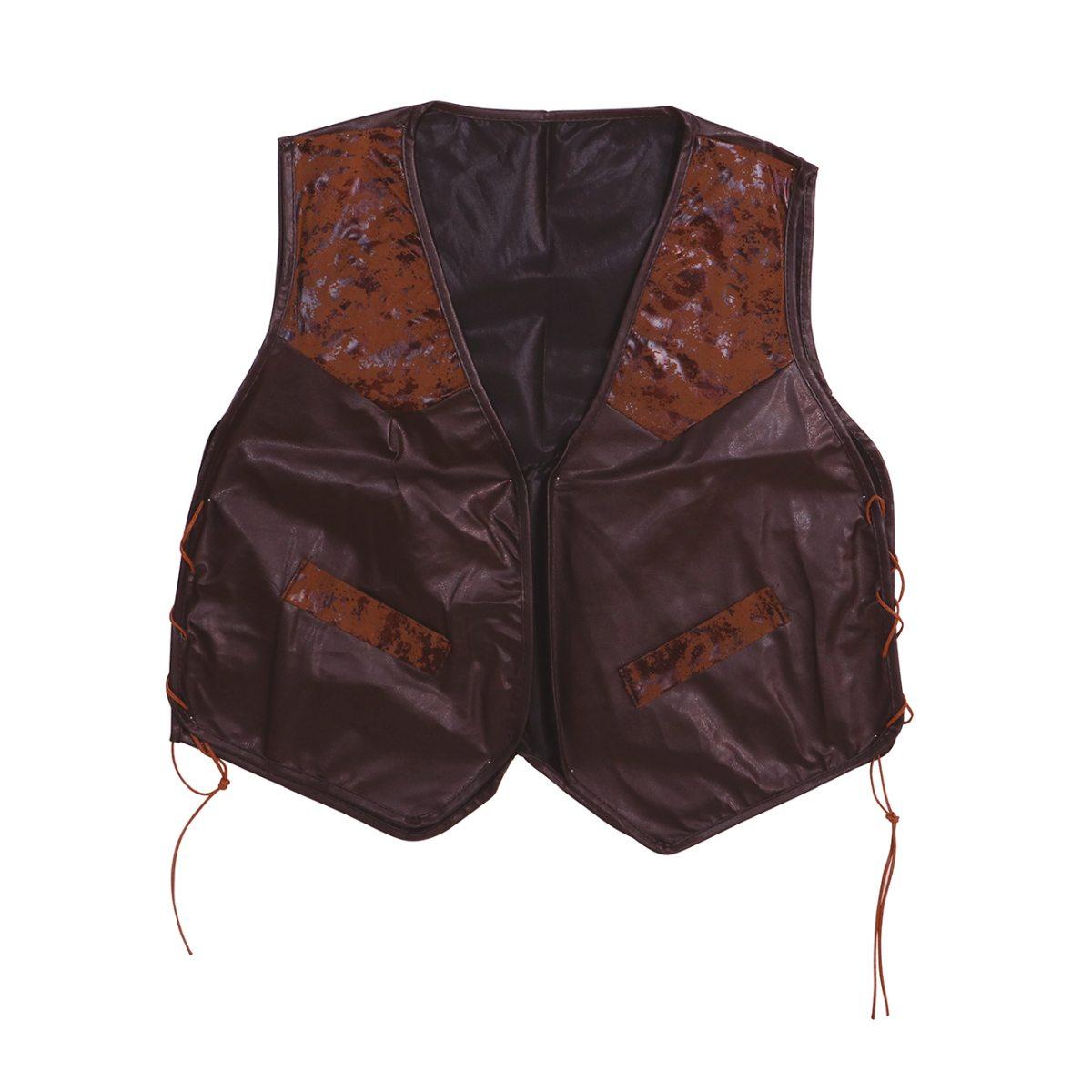 Costume Gilet Cowboy Marrone |Uomo