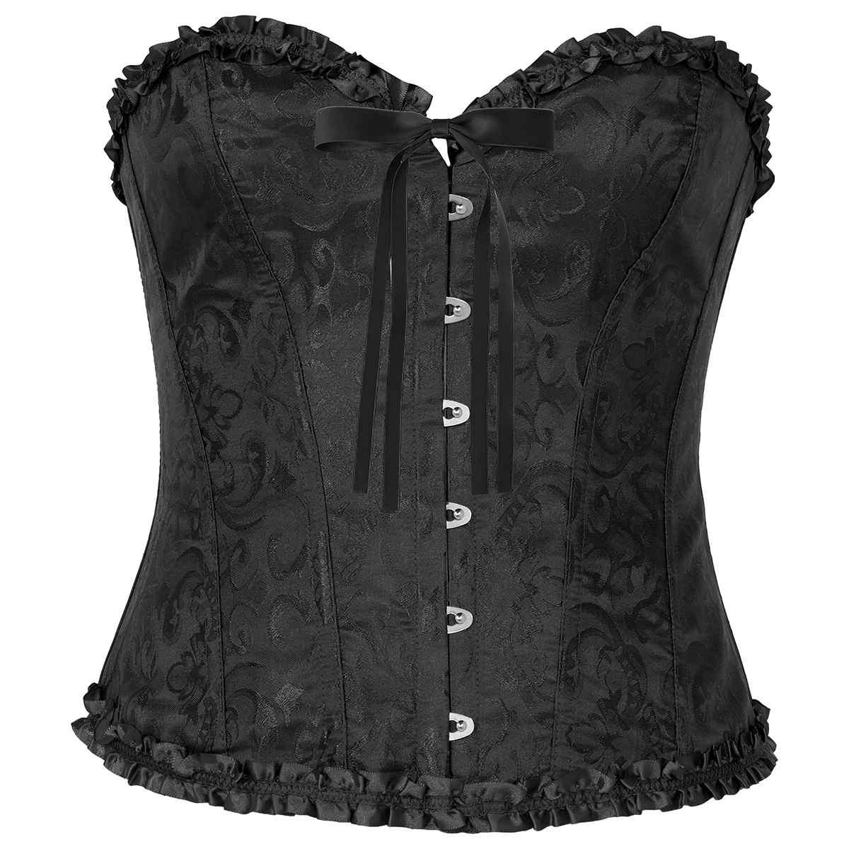 Bustino Corpetto Nero con Ricami |Donna