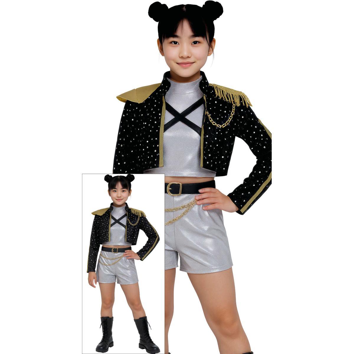 Costume Cantante K Pop Silver Leader |Bambina_E3_03416