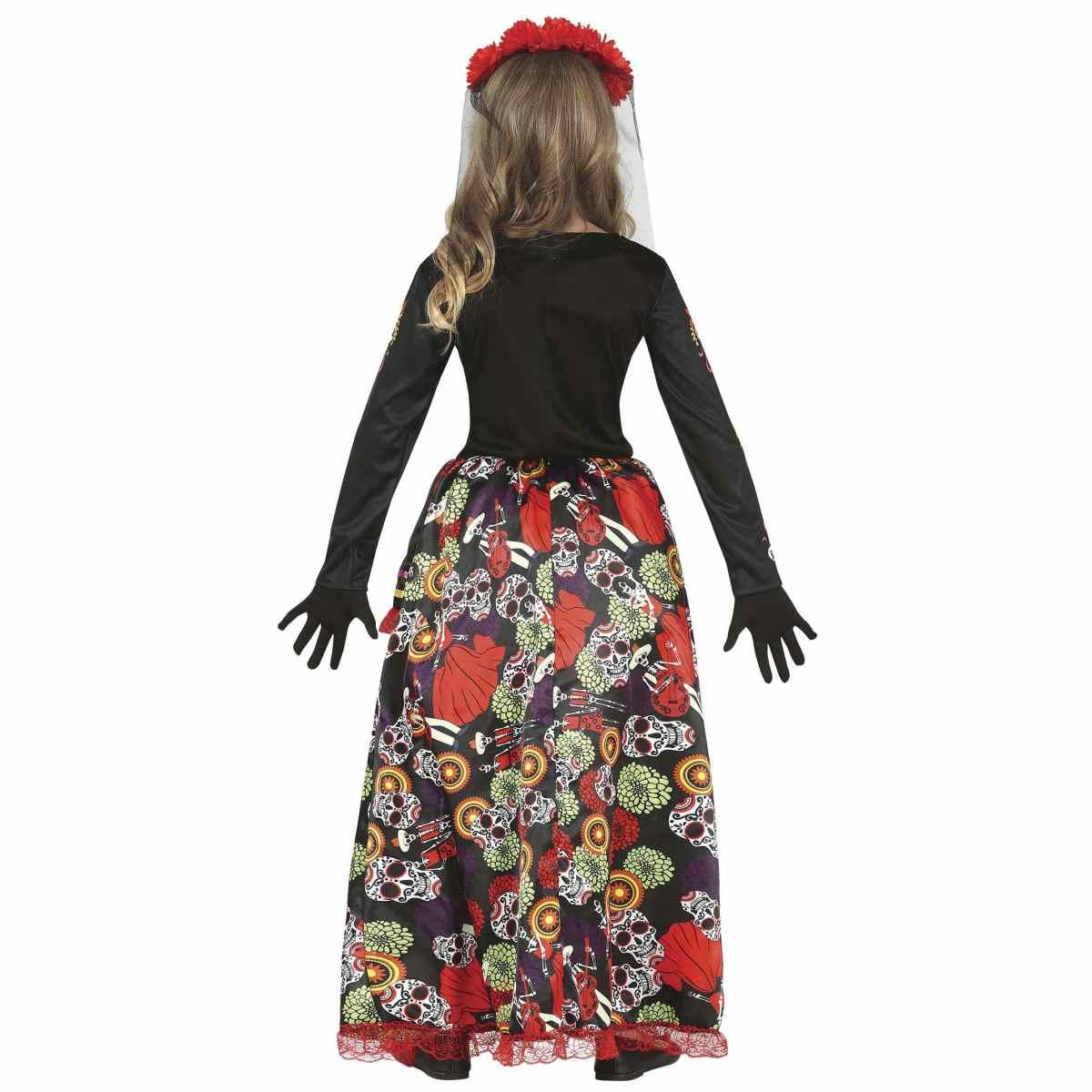 Costume Scheletro Messicano Catrina |Bambina