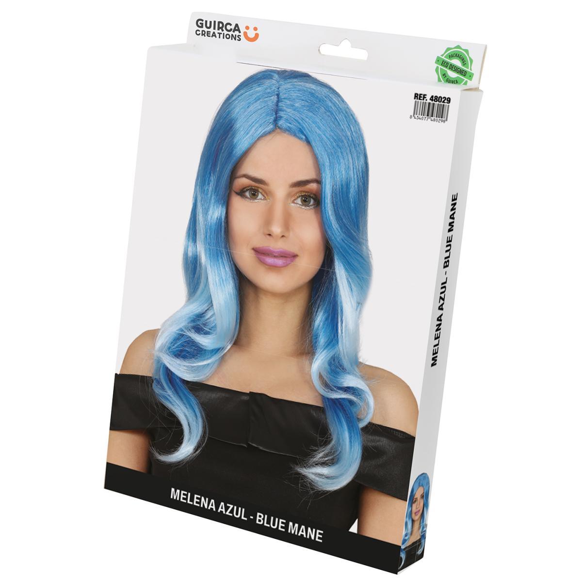 Parrucca Blu Liscia Lunga Sfumata |_298