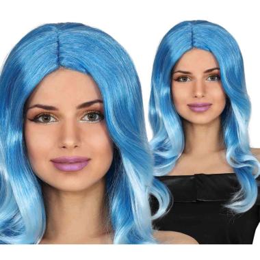 Parrucca Blu Liscia Lunga Sfumata |_298