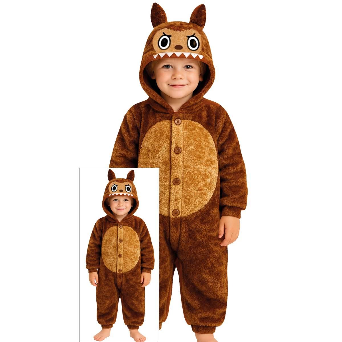 Costume Lulu Monster Marrone |Bambino_TN_09933