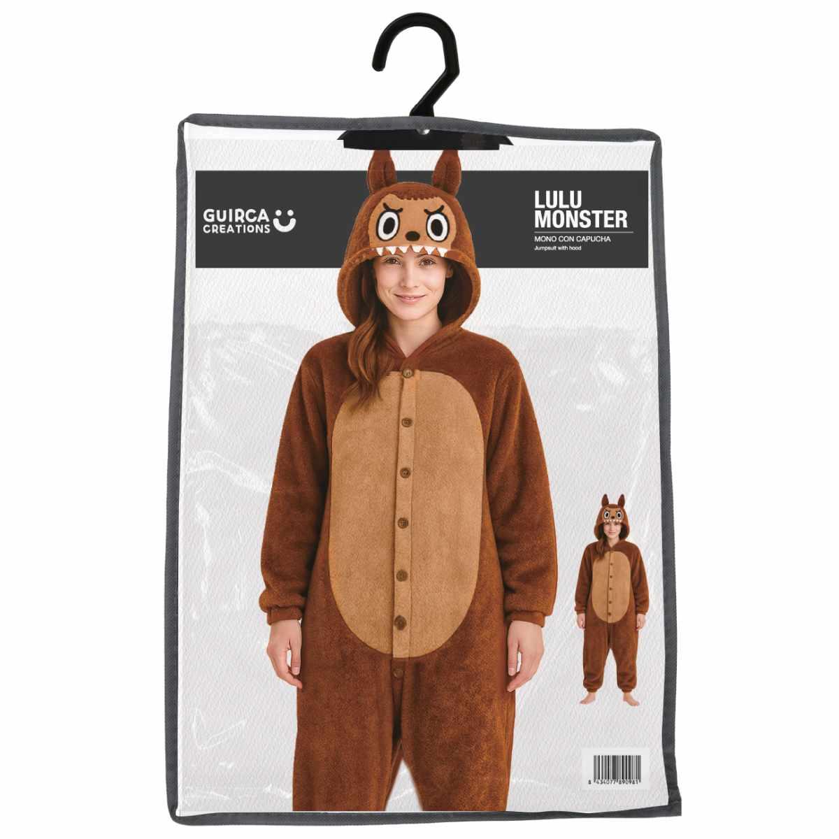 Costume Lulu Monster Marrone |Donna