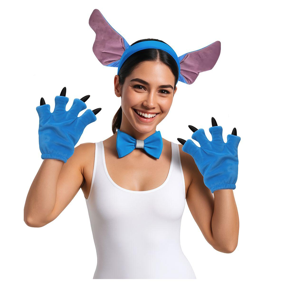 Cerchietto Mostriciattolo Blu con Guanti e Papillon |_979