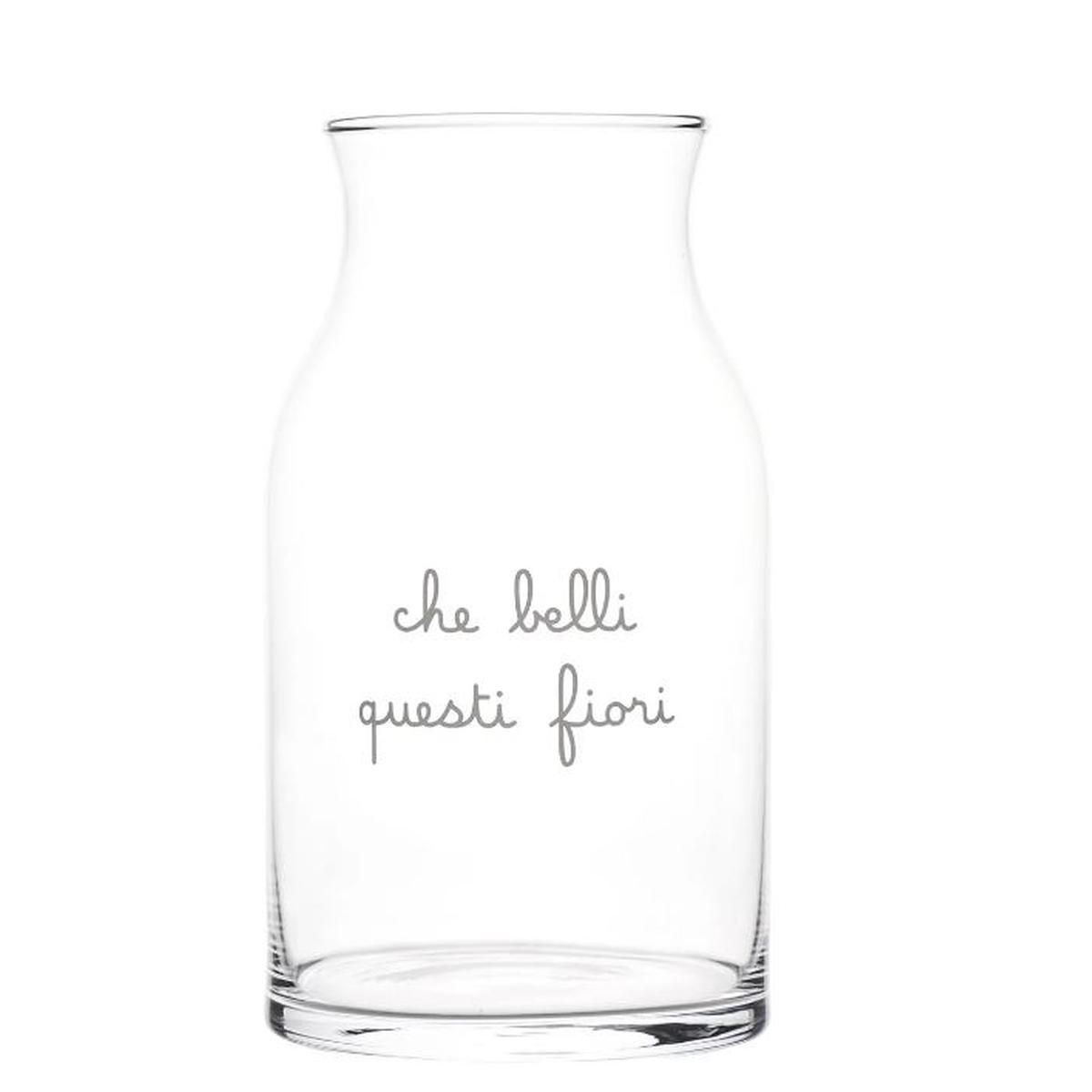Vaso Vetro Simple Day Trasparente con Scritta cm.27