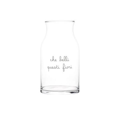 Vaso Vetro Simple Day Trasparente con Scritta cm.34