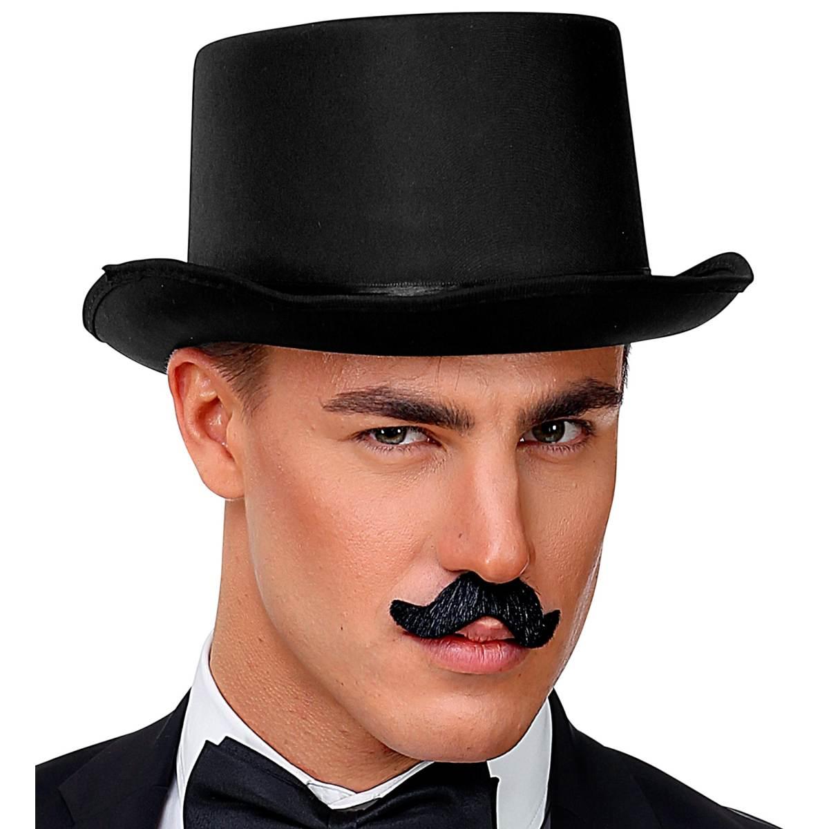 Cappello Cilindro Nero Bifloccato |Widmann