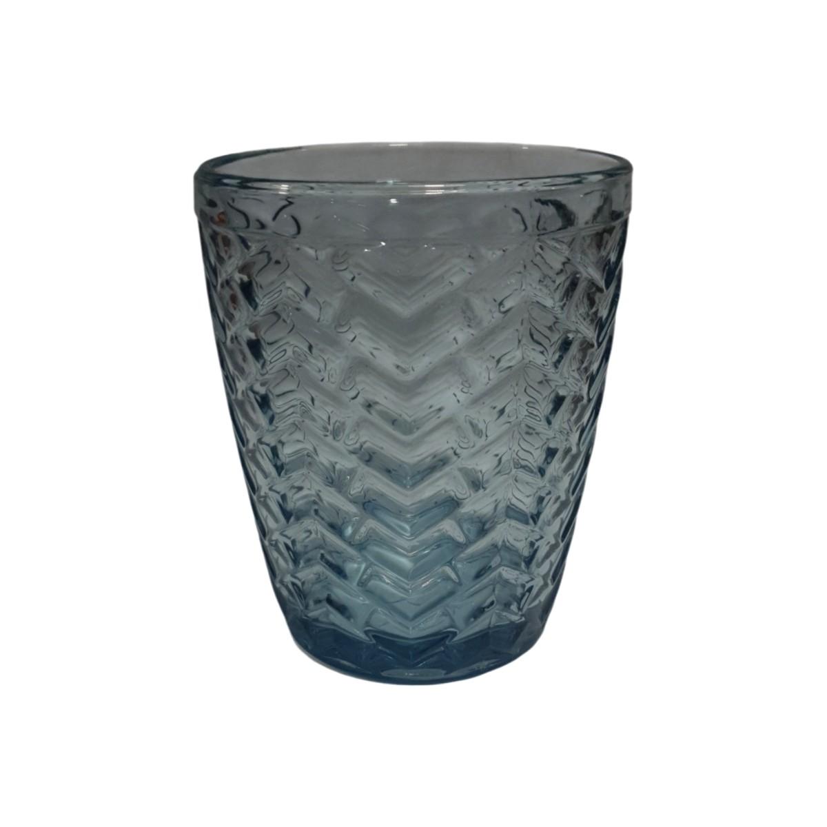 Bicchiere Vetro Singolo Acqua Bali Blu ml.270