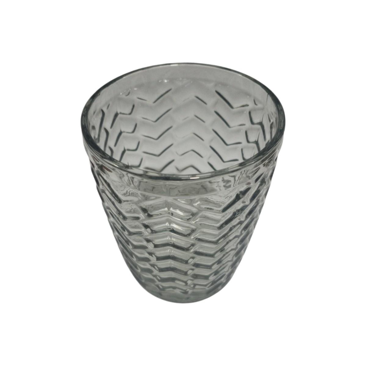 Bicchiere Vetro Singolo Acqua Giava Grigio ml.270 |_011