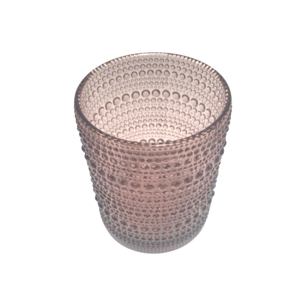 Bicchiere Vetro Singolo Acqua Perla Rosa ml.300