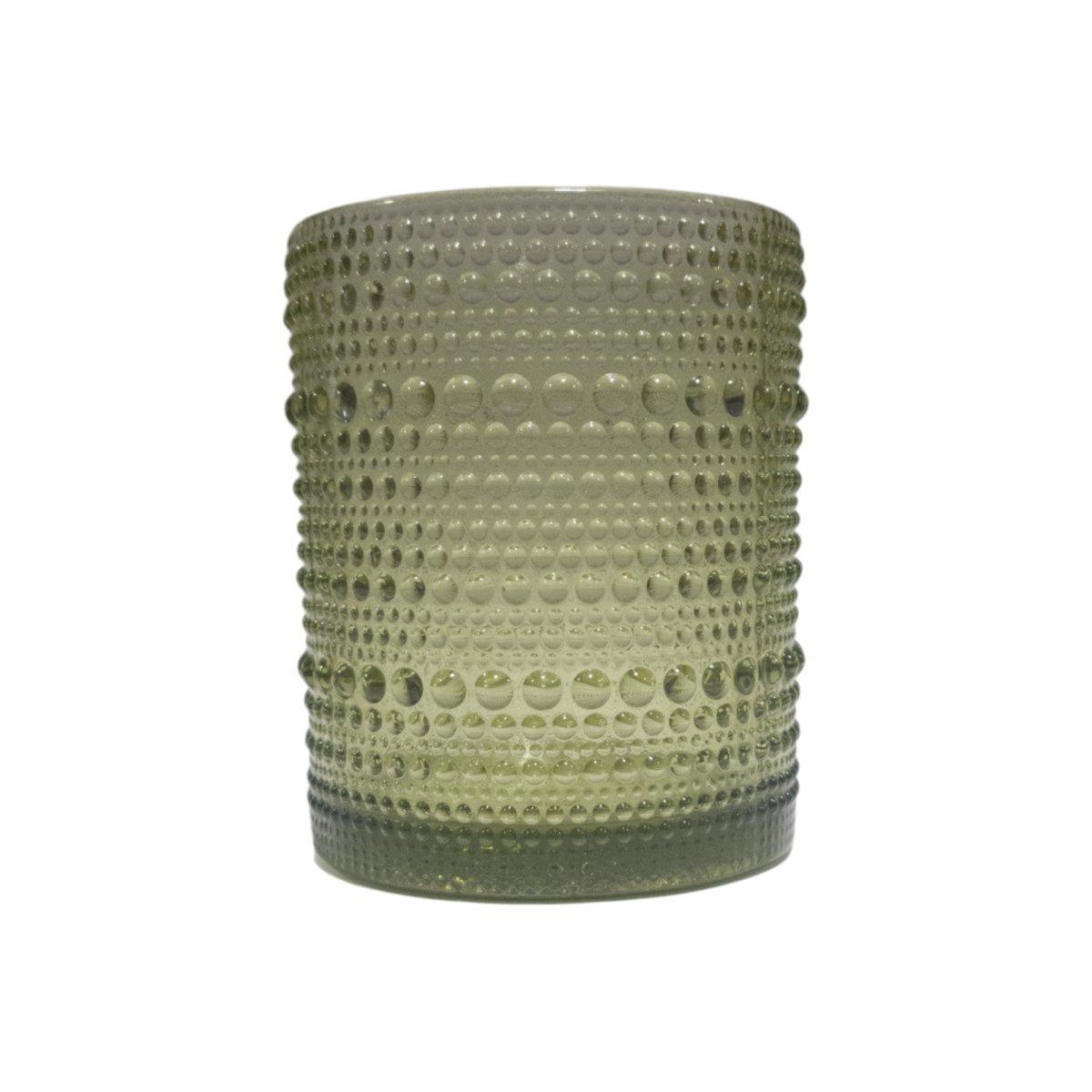 Bicchiere Vetro Singolo Acqua Perla Verde ml.300