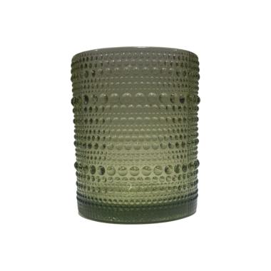 Bicchiere Vetro Singolo Acqua Perla Verde ml.300