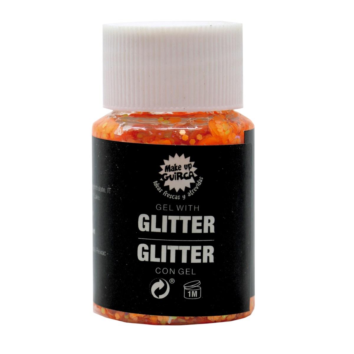 Trucco gel glitter arancione 20 gr