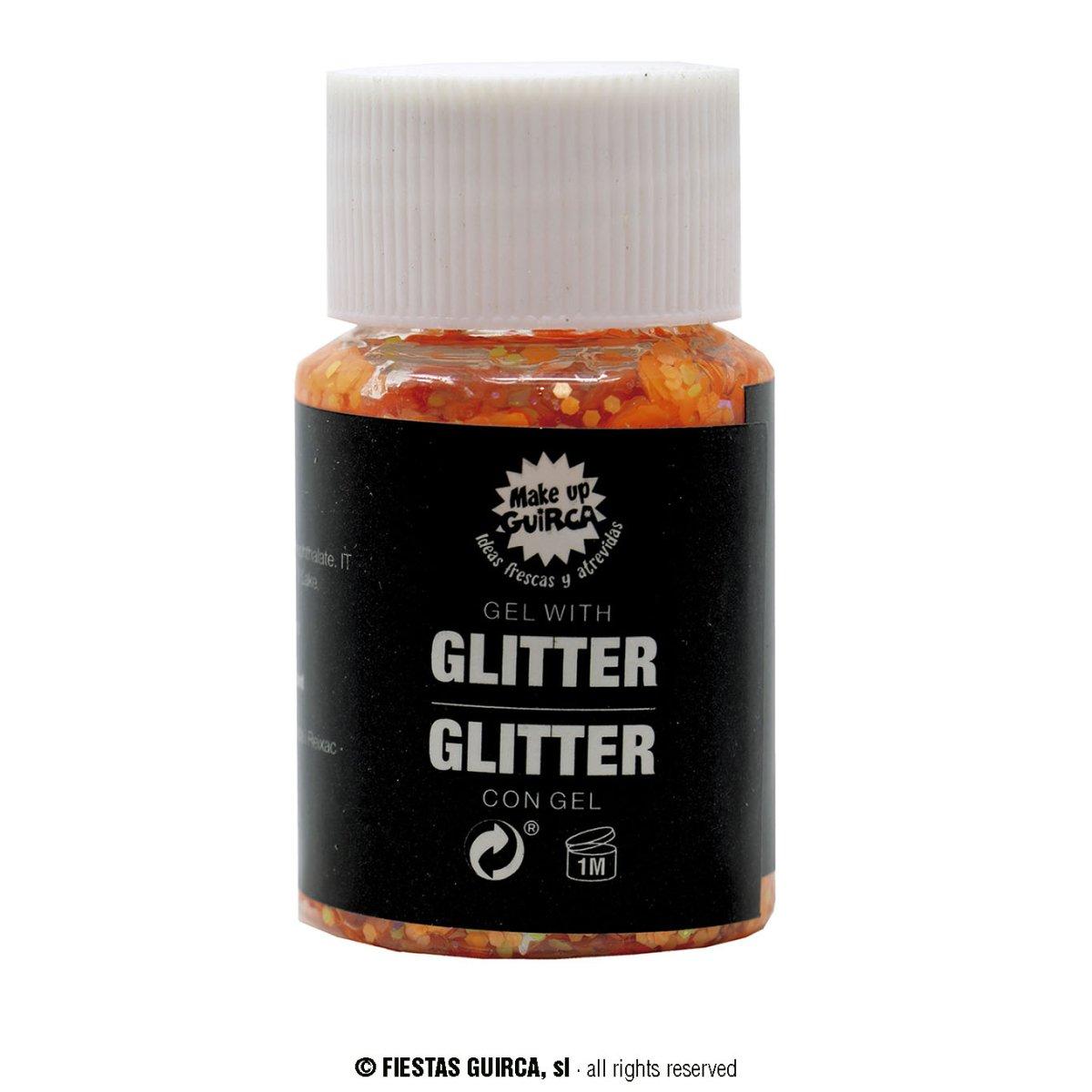 Trucco gel glitter arancione 20 gr