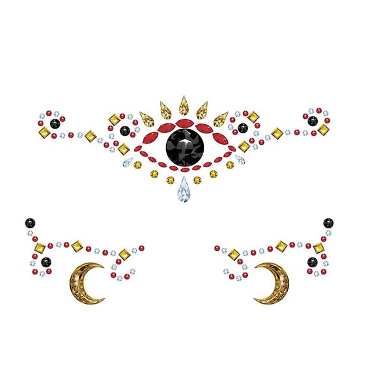 Trucco decorazioni adesive viso cartomante |Guir_326