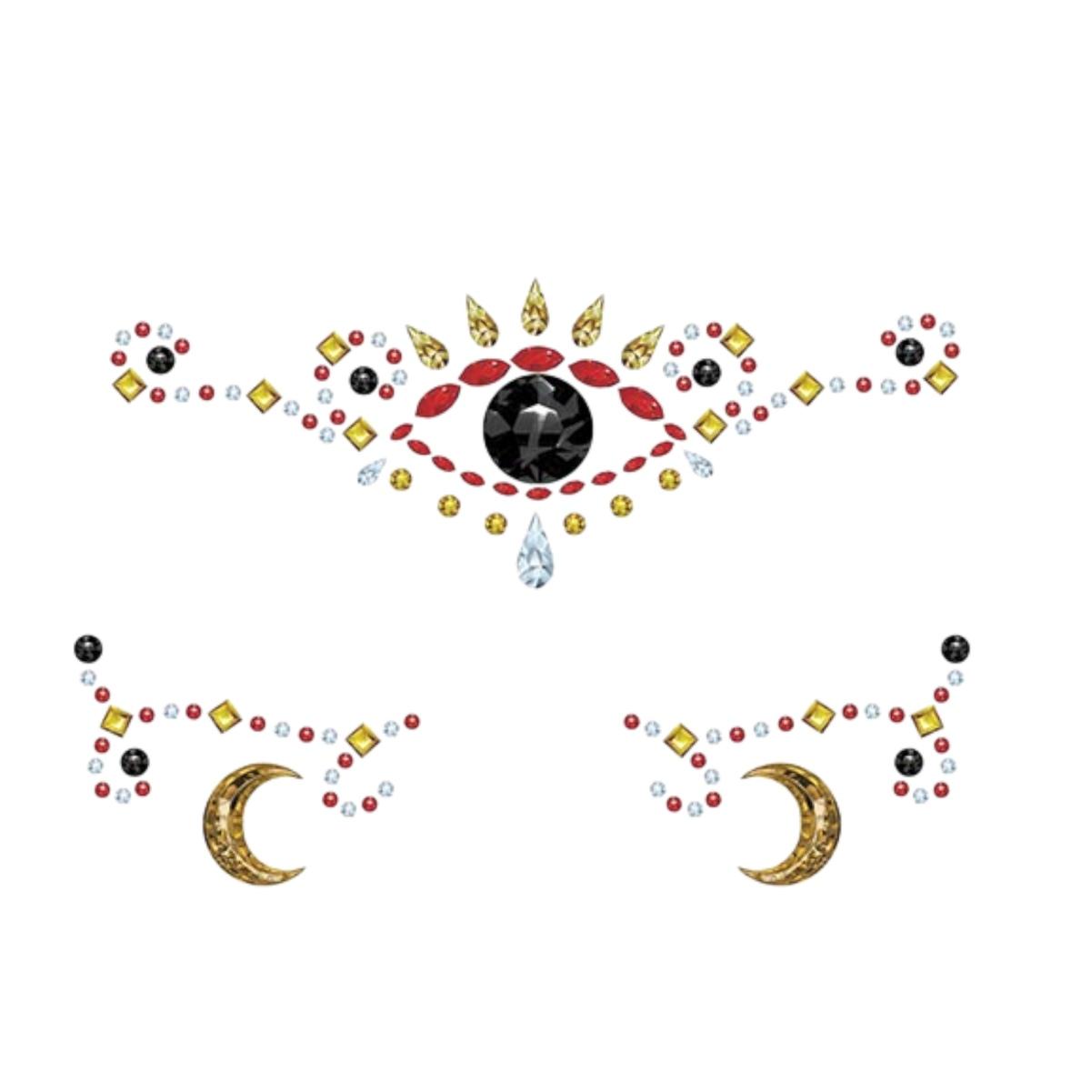 Trucco decorazioni adesive viso cartomante