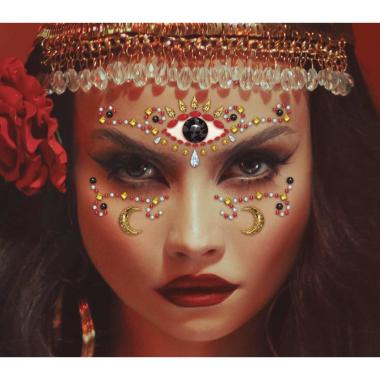 Trucco decorazioni adesive viso cartomante |Guir_326
