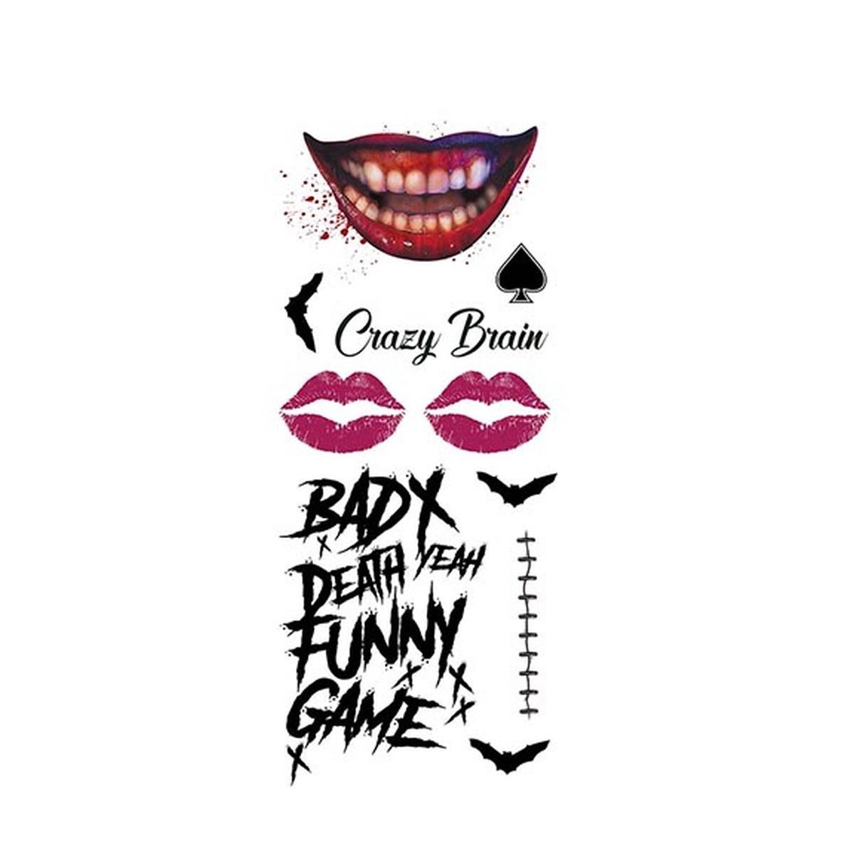 Tatuaggi viso rimovibili joker