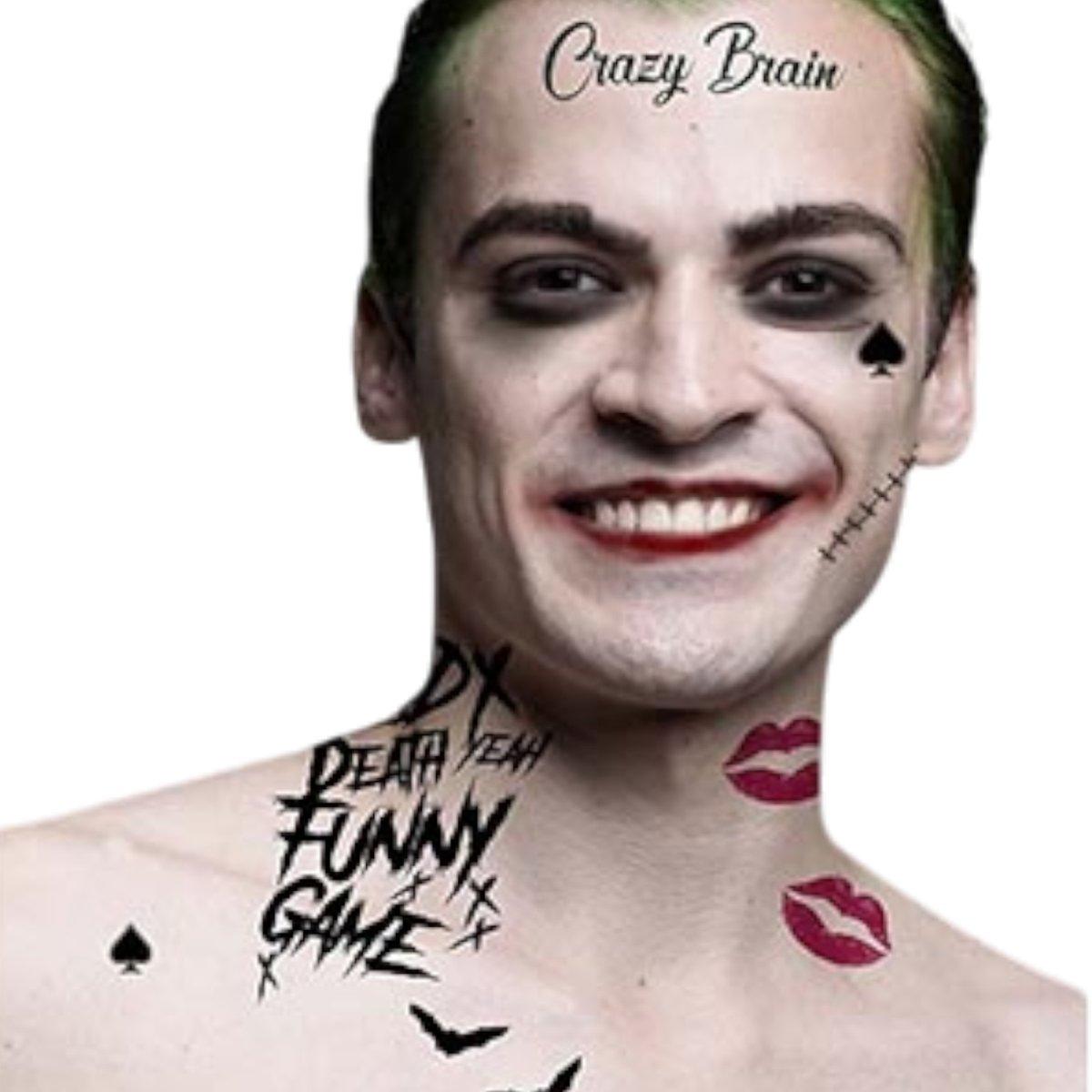 Tatuaggi viso rimovibili joker