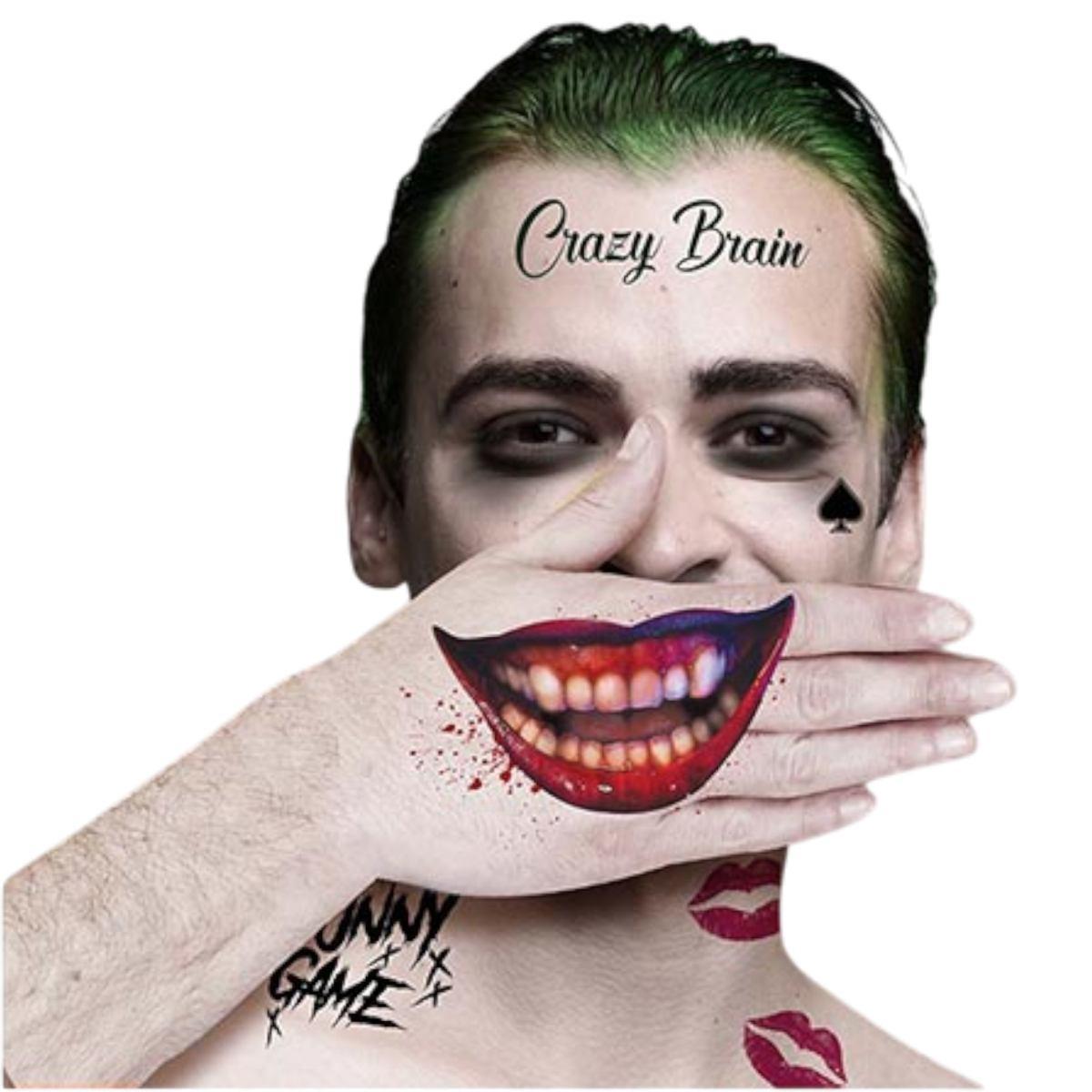 Tatuaggi viso rimovibili joker
