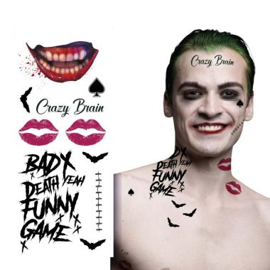 Tatuaggi viso rimovibili joker