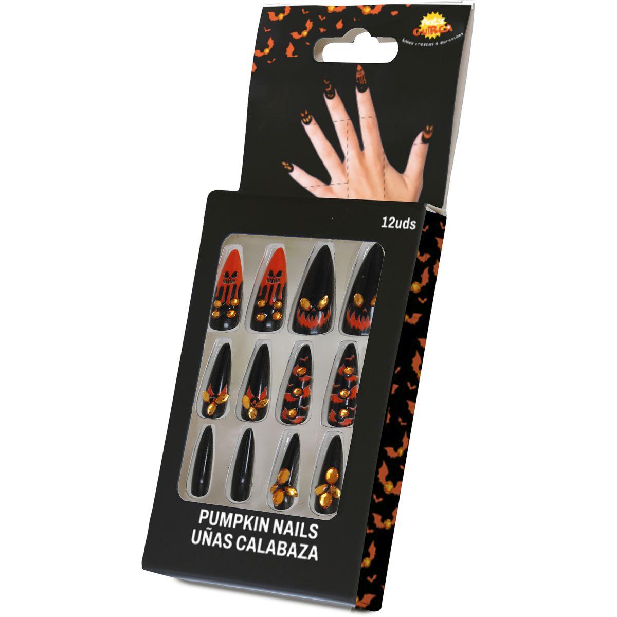 Unghie zucca con strass