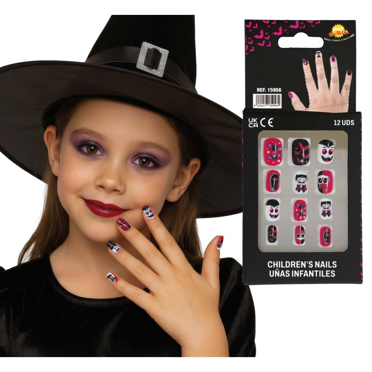 Unghie adesive vampiri bambina |Guir_569