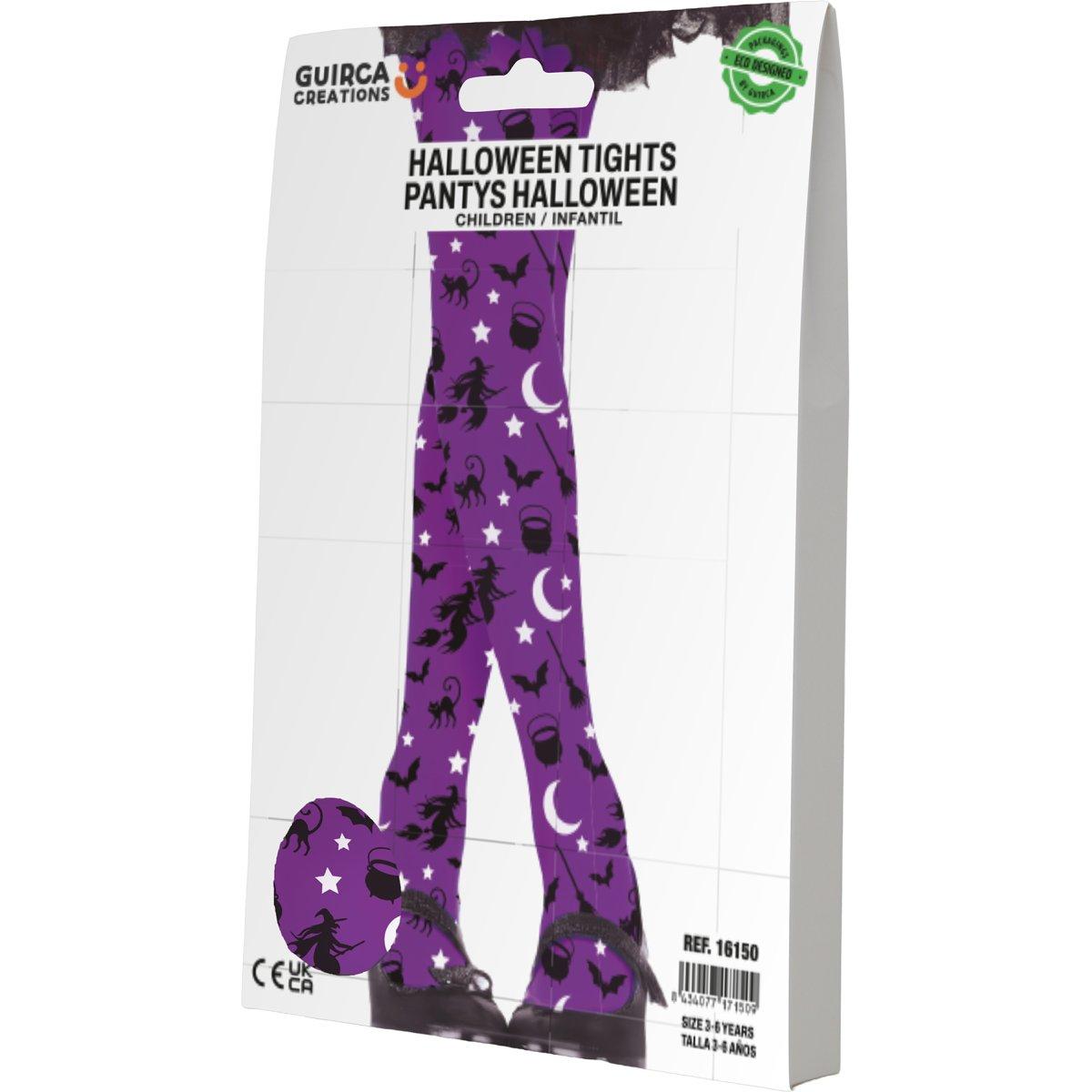 Collant streghetta viola disegni