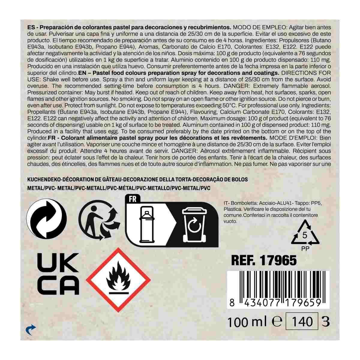 Spray decorazione torte viola 100 ml