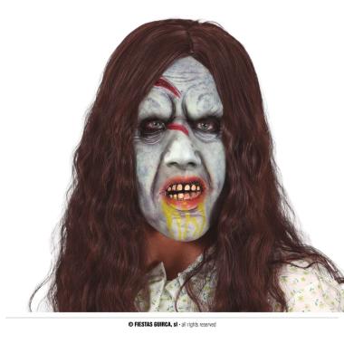Maschera viso horror lattice donna posseduta capelli