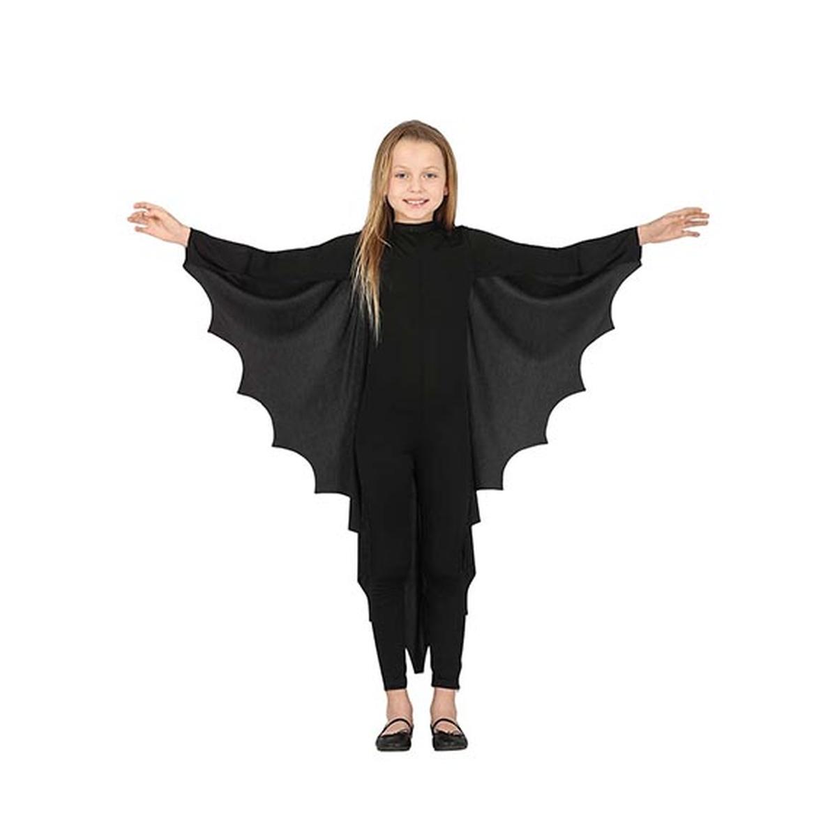 Mantello pipistrello nero bambina