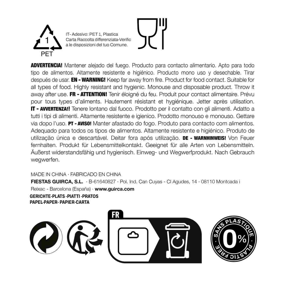 Bicchiere halloween carta teschio Set 6 pz 240 ml