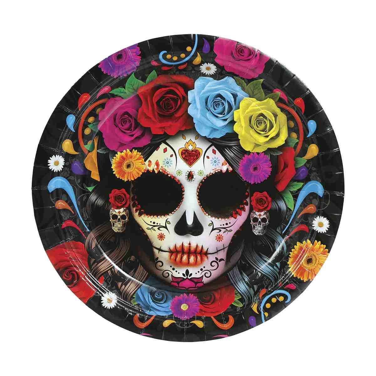 Piatti halloween catrina 23cm Set 6 pz