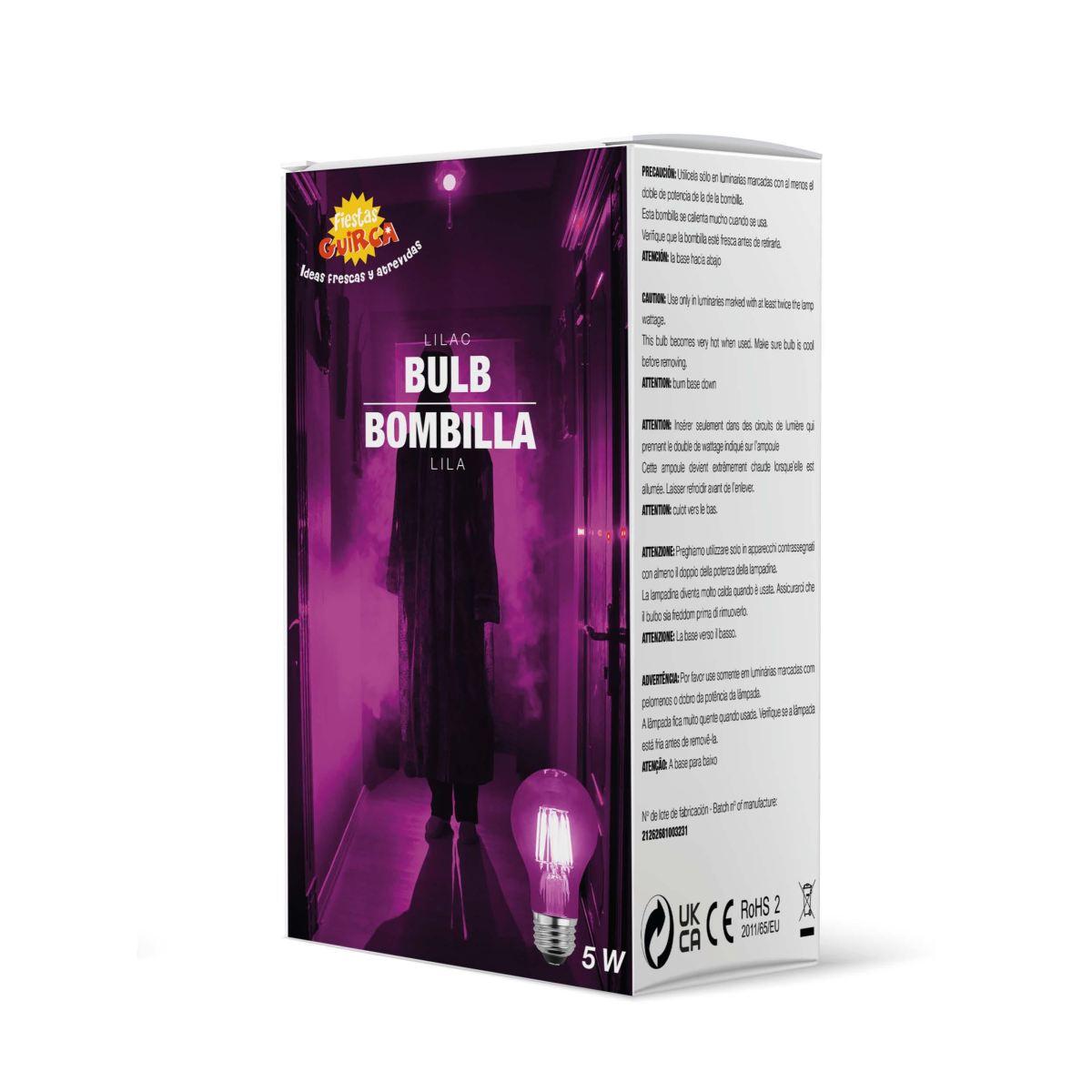 Lampadina e27 led modello w viola