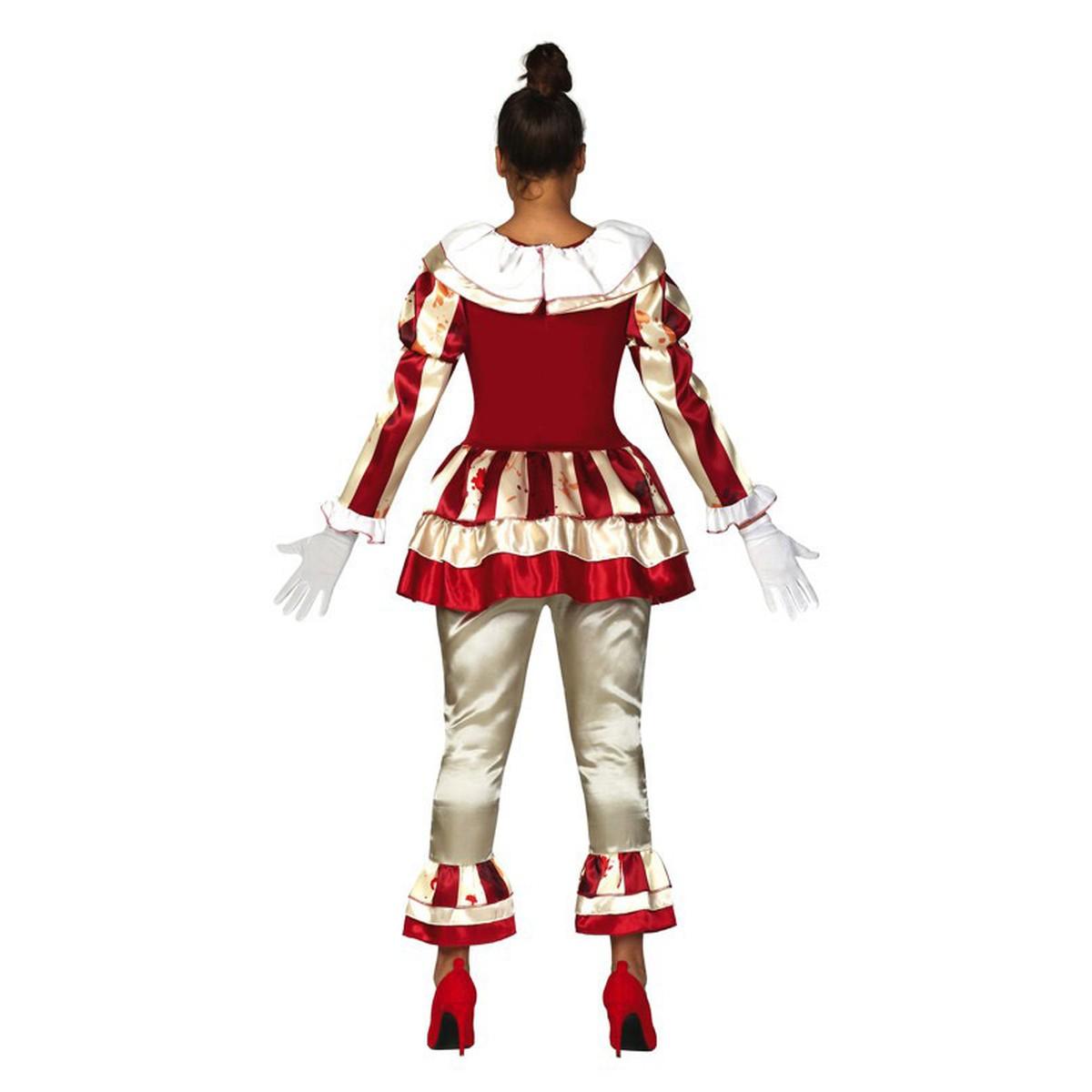Costume clown modello a strisce