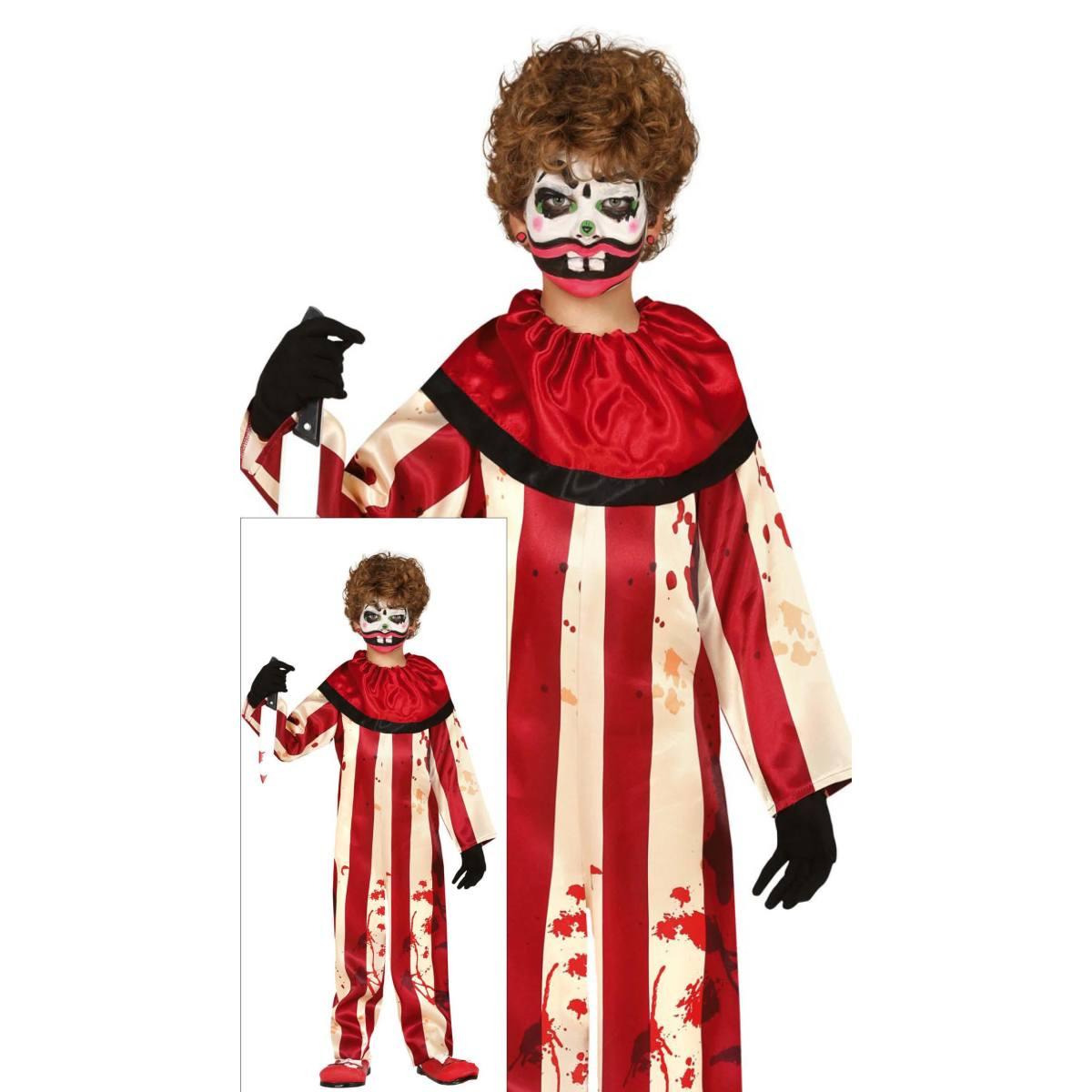 Costume clown modello a strisce